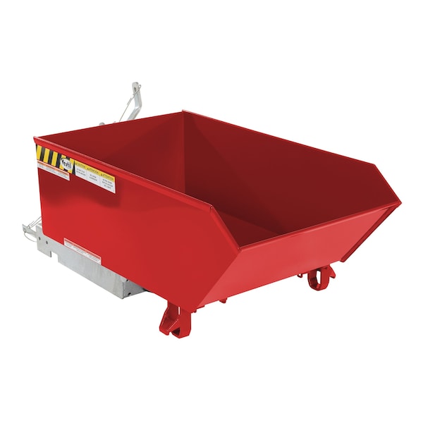 Vestil Light Duty Low Profile Hopper .25 Cubic Yard Red H-25-LD-SR - main